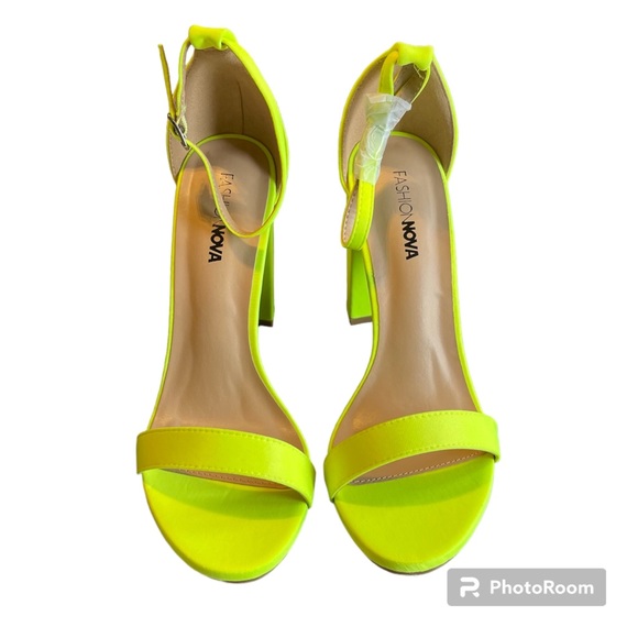 Fashion Nova’ Neon Yellow Heels - Picture 2 of 11